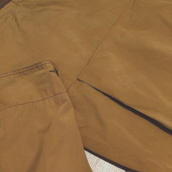 J Crew Mens Barn Jacket Size S Tan Canvas Flannel Lined Brown Cord Collar Chore - Picture 13 of 14